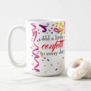 Café Caneca de Confetes Colorida