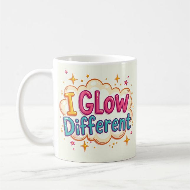 Café Caneca de Confiança Colorida Eu Brilho (Esquerda)
