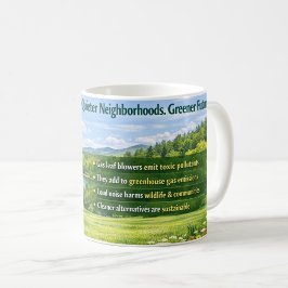 Café Caneca de Conscientização Ecológica Ar Limpo