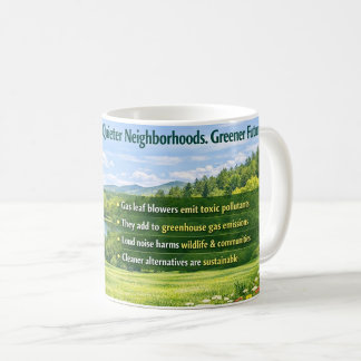 Café Caneca de Conscientização Ecológica Ar Limpo 