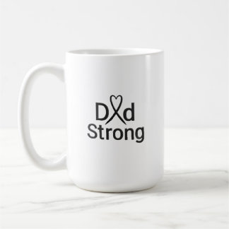 Café Caneca de Conscientização sobre Câncer Dad Strong