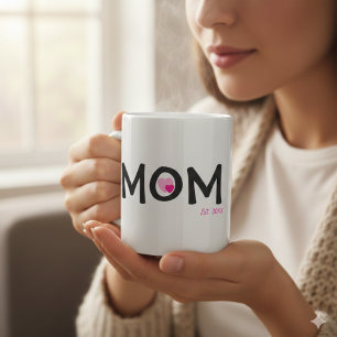 Café Caneca de Coração Aninhado Rosa Estabelecida pela 