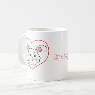 Café Caneca de Coração de Coelho Adorável - Presente pa