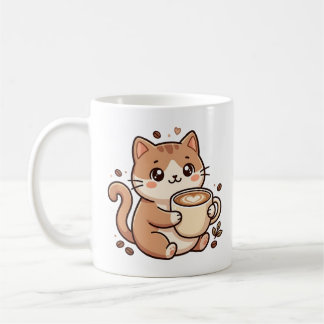 Café Caneca de Coração de Latte de Gato Fofo Presente p