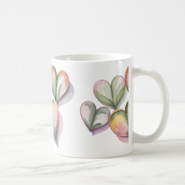 Café Caneca de coração suculento verde