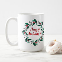 Caneca de Coroa de Férias Felizes