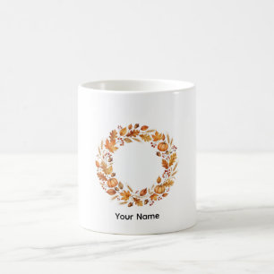 Café Caneca de Coroa de Outono - Presente Elegante de A