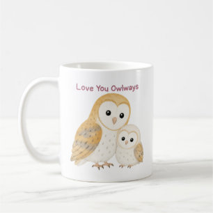 Café Caneca de Coruja de Celeiro Amor Você Sempre