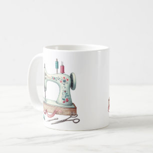 Café Caneca de costura projeto artesanal máquina de cos