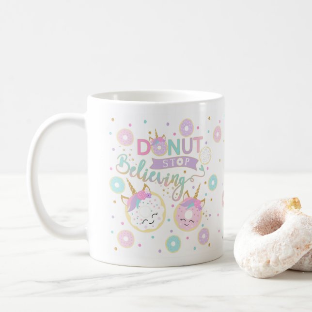 Café Caneca de crença da parada da rosquinha - caneca (Com Donut)