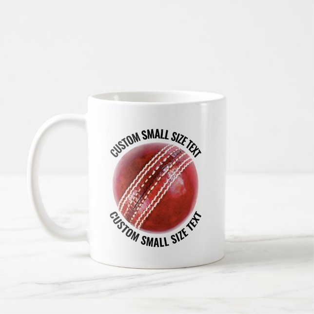 Café Caneca de Críquete Personalizada de 330ml Texto Ta (Esquerda)