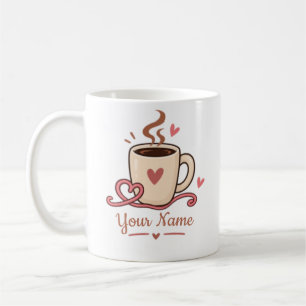 Café Caneca de Crochê Só Mais Uma Fileira