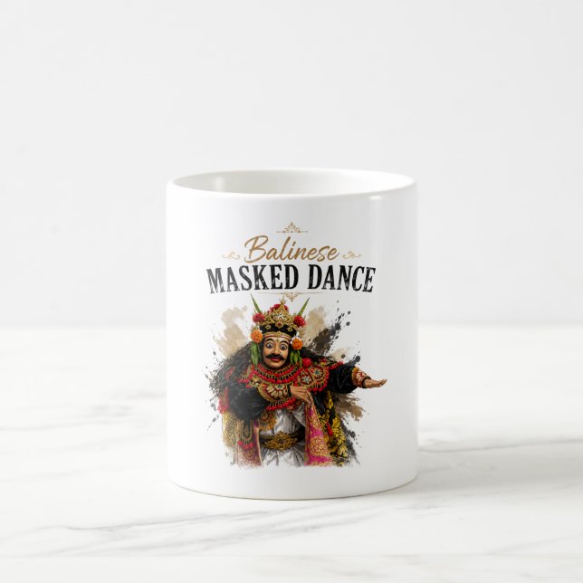 Café Caneca de Dança com Máscara Balinesa (Centro)