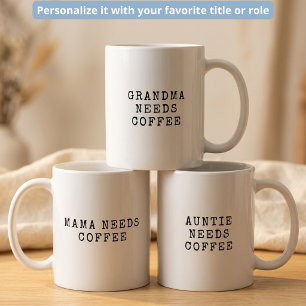 Café Caneca de datilógrafo minimalista personalizada 'M