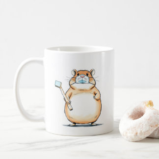 Café Caneca de Dentista de Hamster Gorducho - Presente 