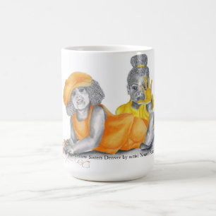 Café Caneca de Denver das irmãs do amarelo alaranjado