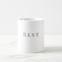 Caneca de Descanso – Design de Tipografia Minimali