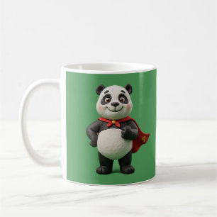 Café Caneca de desenho animado de argila herói Panda Su