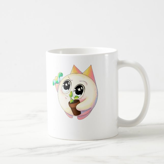 Café Caneca de desenho animado de gato fofo amante de p (Direita)