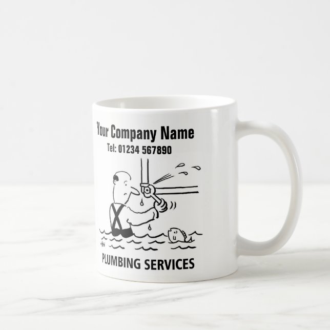 Café Caneca de desenho animado de serviços de encanamen (Direita)