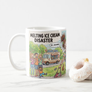 Café Caneca de desenho animado engraçado desastre de so