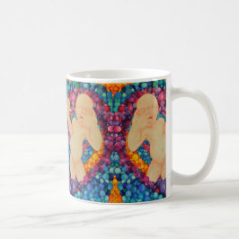 Café caneca de design de arte de bolhas