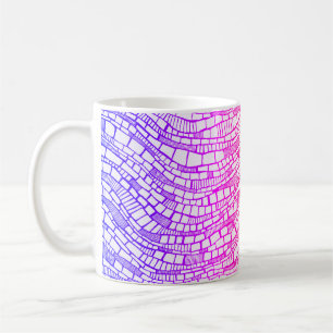 Café Caneca de Design de Arte de Cor de Formas Retangul