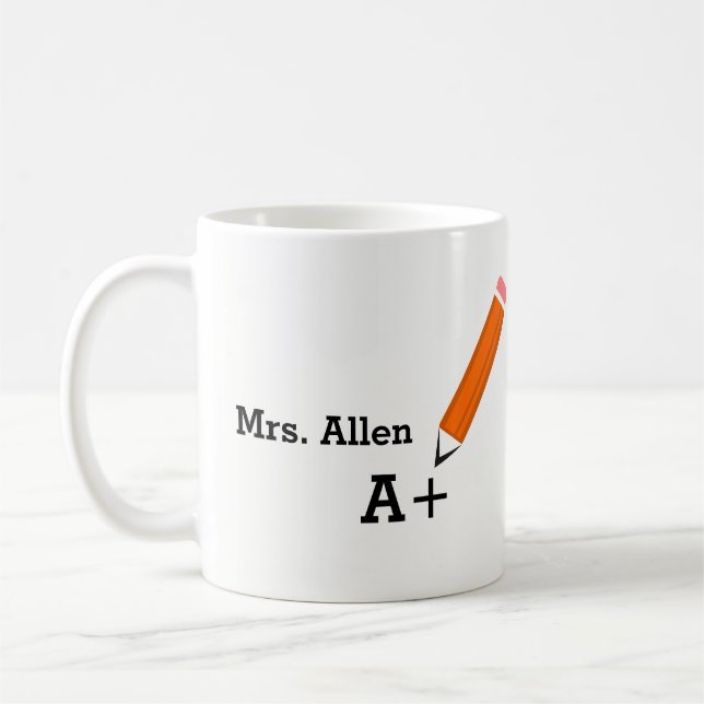 Café Caneca de Design de Lápis para Professor (Esquerda)