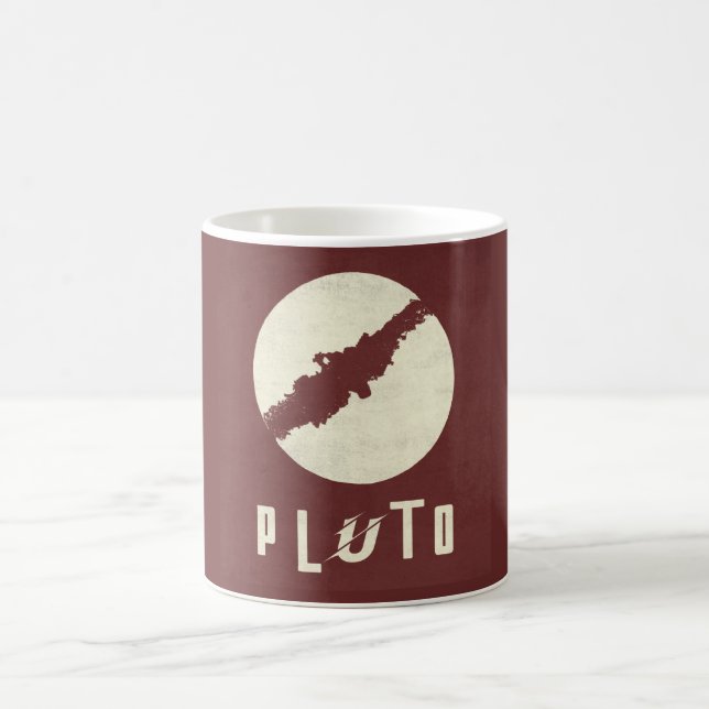 Café Caneca de Design Espacial do Planeta Plutão (Centro)