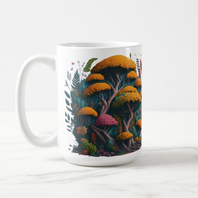 Café Caneca de design natural (Esquerda)