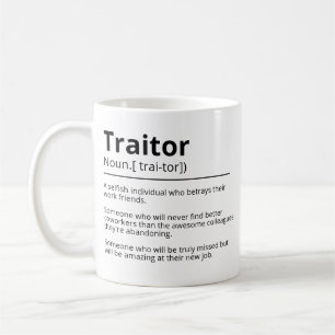 Café Caneca de despedida engraçada do traidor personali