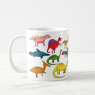 Café caneca de dinossauro, tipos de dinossauro, present