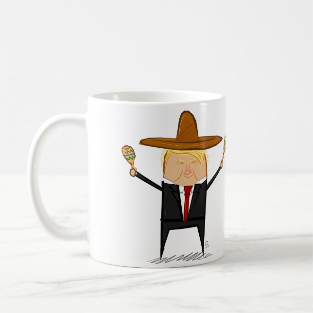 Café Caneca de Donald Trump do mexicano (Esquerda)