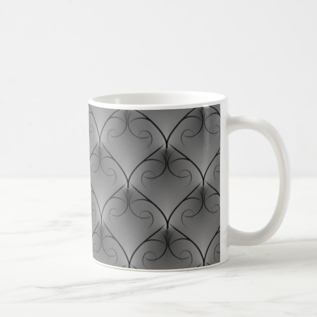 Café Caneca de Elegância, Cinza Suave, sem paralelos (Direita)