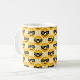 Café Caneca de Emoji Legal com Óculos de Sol Emoticon X