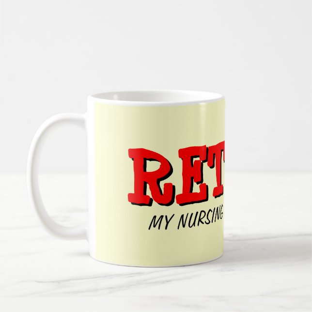 Café Caneca de enfermeira aposentada com citação engraç (Esquerda)