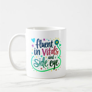 Café Caneca de Enfermeira Pastel Olhar de Esquina e Flu