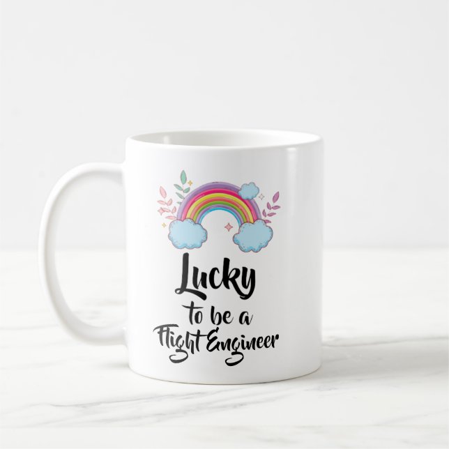 Café Caneca de Engenheiro de Voo Sortudo (Esquerda)