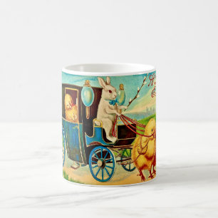Café Caneca de Entrega de Coelho e Pintinhos