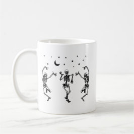 Café Caneca de Esqueletos Dançantes de Halloween