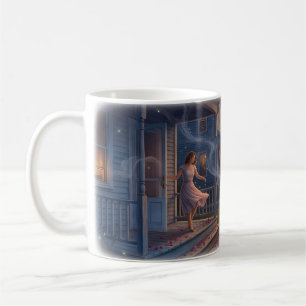 Café Caneca de Estrada de Trovão Partindo ao Crepúsculo