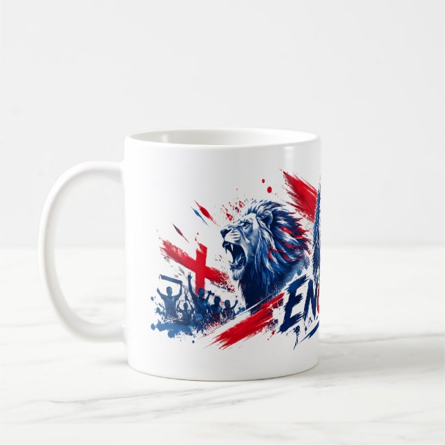 Café Caneca de Fã de Futebol dos Três Leões da Inglater (Esquerda)