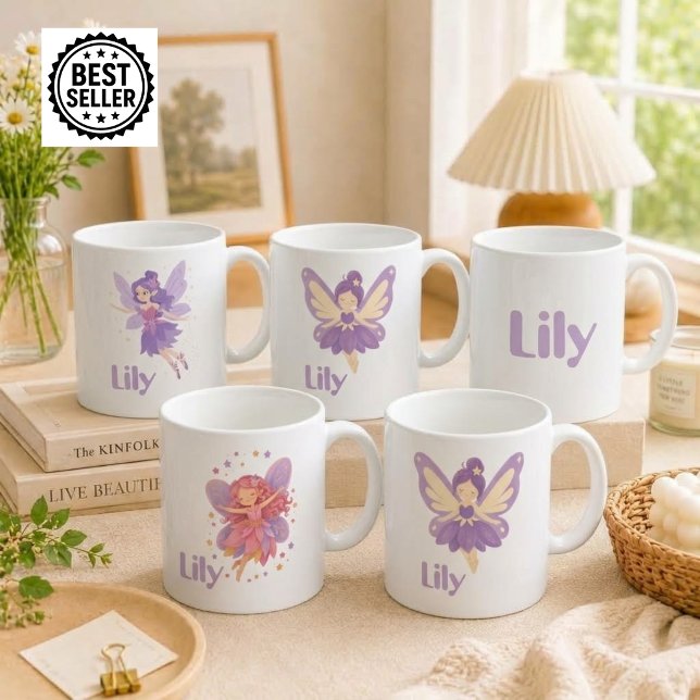 Café caneca de fada personalizada para meninas (Criador carregado)