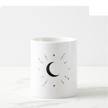 Caneca de Fase Lunar Celestial - Mono e Prata