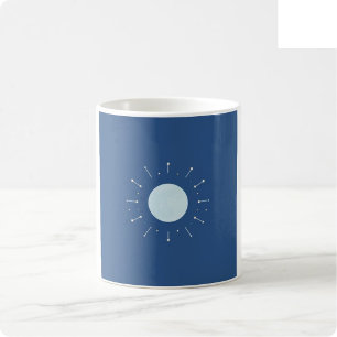 Café Caneca de Fase Lunar Celestial - Verde-azulado e V