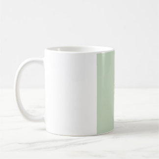 Café Caneca de Fase Lunar em Aquarela Suave - Verde Sag