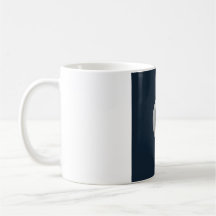 Caneca de Fase Lunar em Arte de Linha Simples - Az
