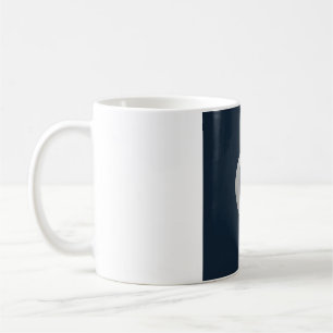 Café Caneca de Fase Lunar em Arte de Linha Simples - Az