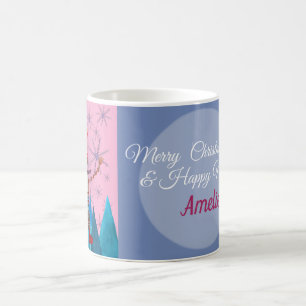 Café Caneca de Férias de Aquarela de Robô