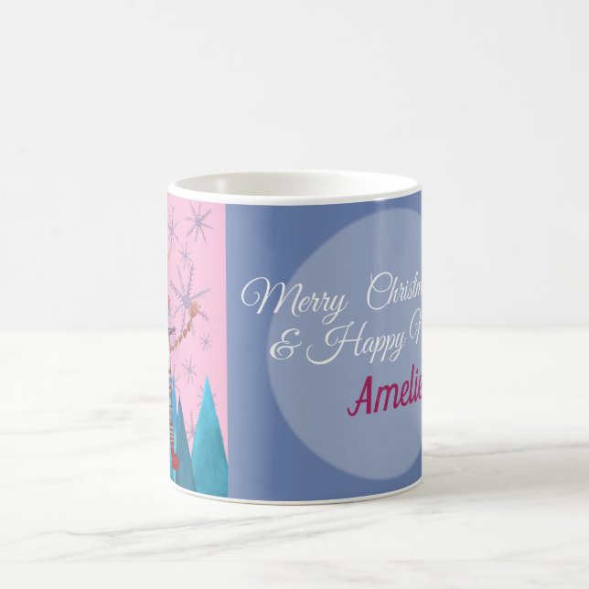 Café Caneca de Férias de Aquarela de Robô (Centro)